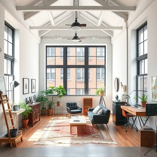 Brooklyn Heights Studio featuring high ceilings and a spacious, versatile shooting area.